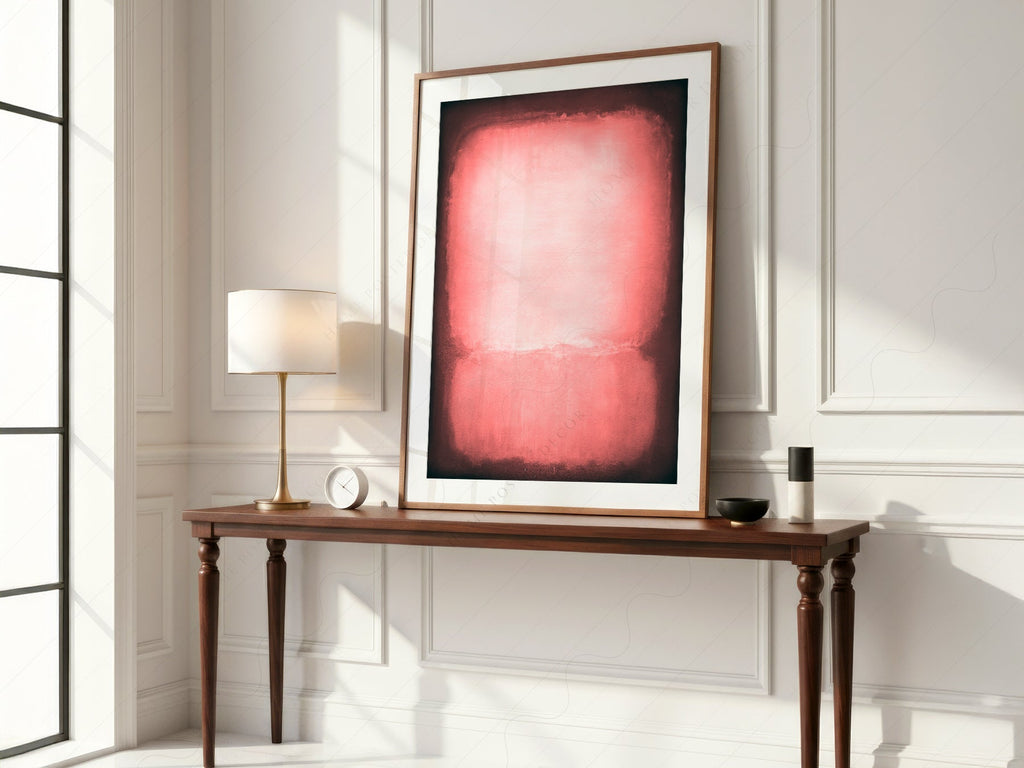 Mark Rothko Untitled Pink and Black Art Print – Abstract Wall Decor