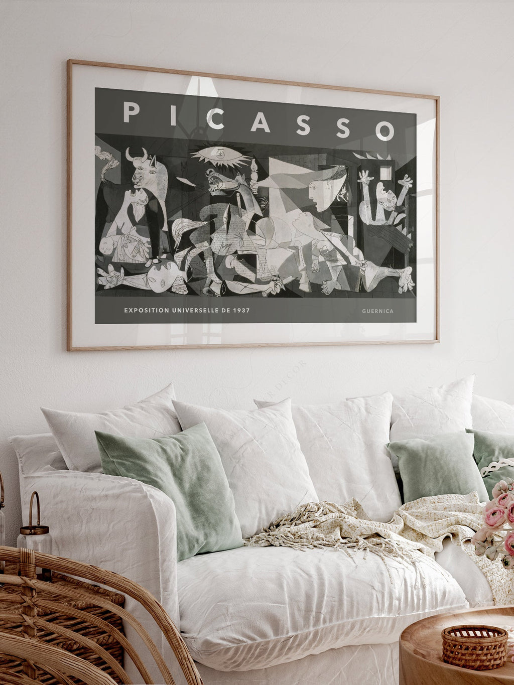 Pablo Picasso Guernica Exhibition Poster – Modern Cubist Wall Art
