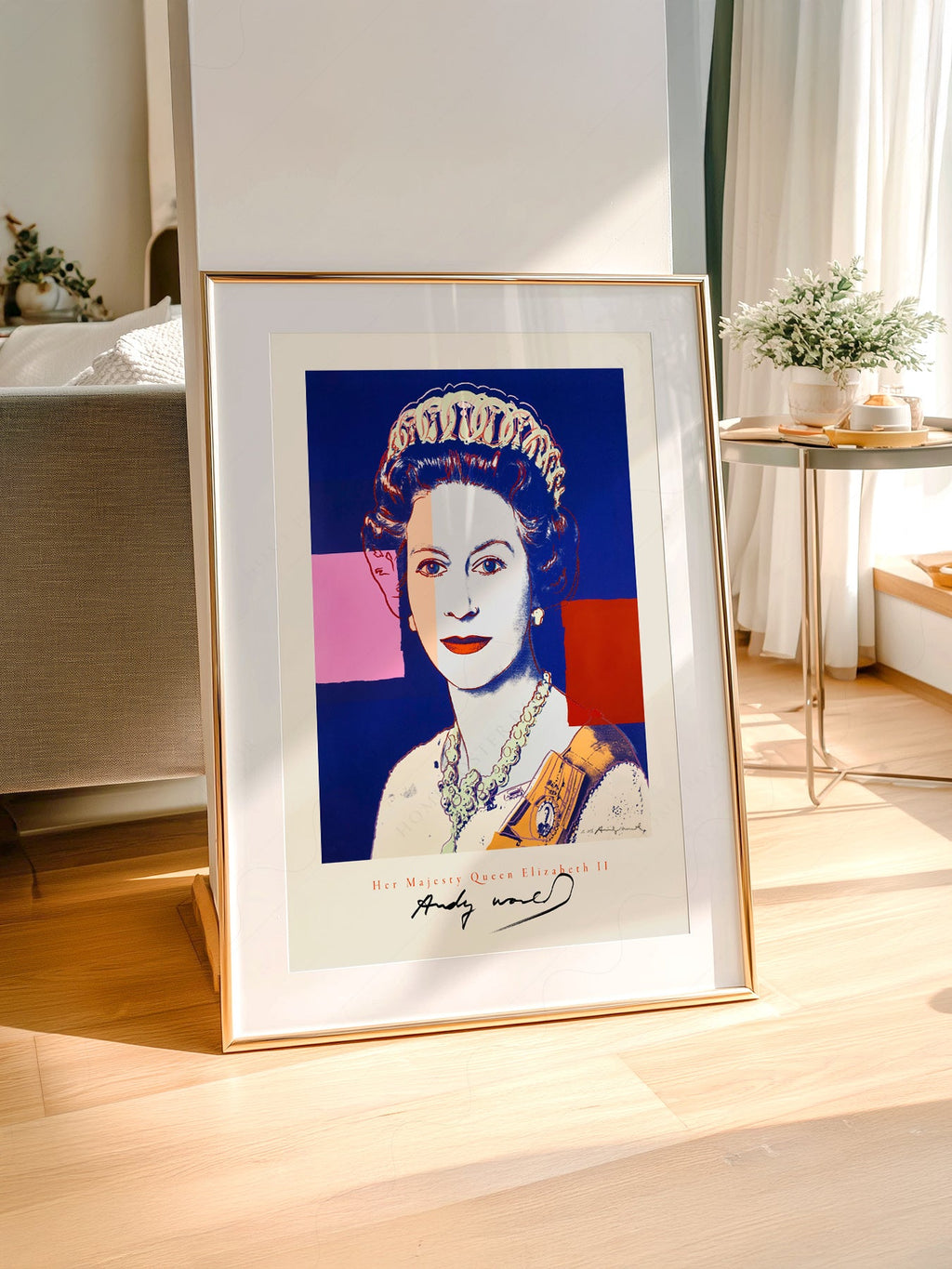Andy Warhol Queen Elizabeth II Pop Art Print – Modern Wall Art Poster