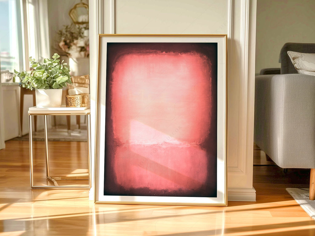 Mark Rothko Untitled Pink and Black Art Print – Abstract Wall Decor
