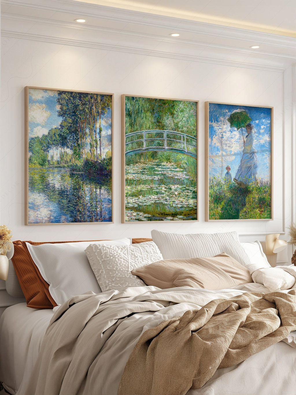 Claude Monet, Set of 3 Prints – Impressionist Wall Art Collection