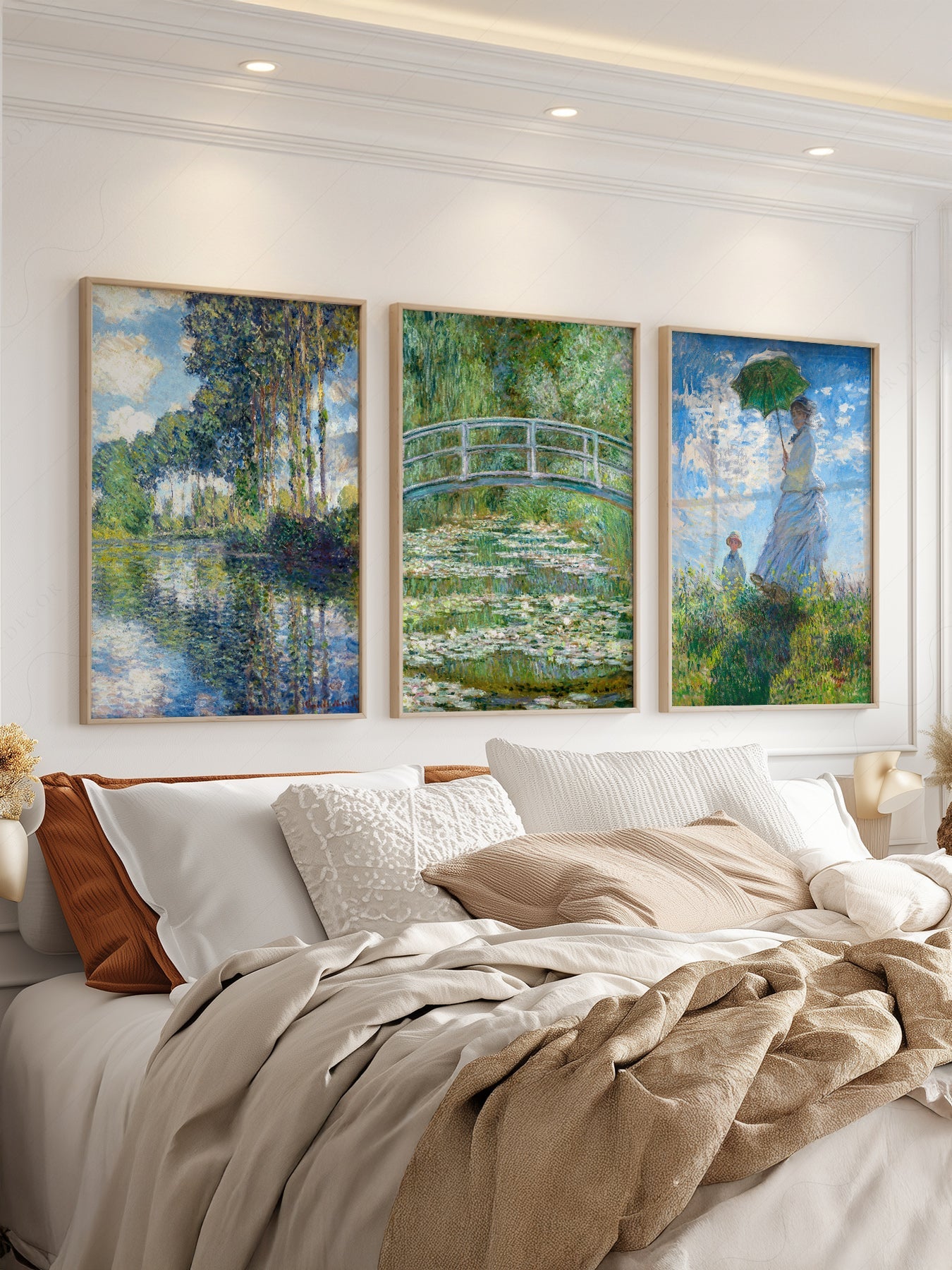 Claude Monet, Set of 3 Prints – Impressionist Wall Art Collection