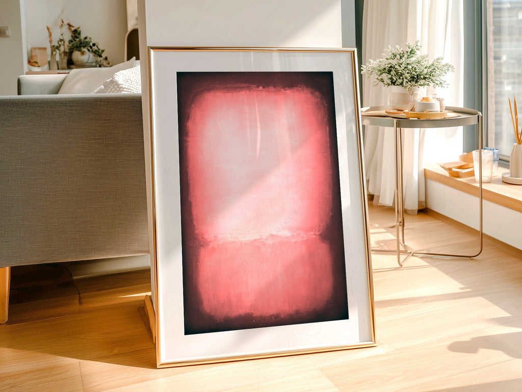 Mark Rothko Untitled Pink and Black Art Print – Abstract Wall Decor