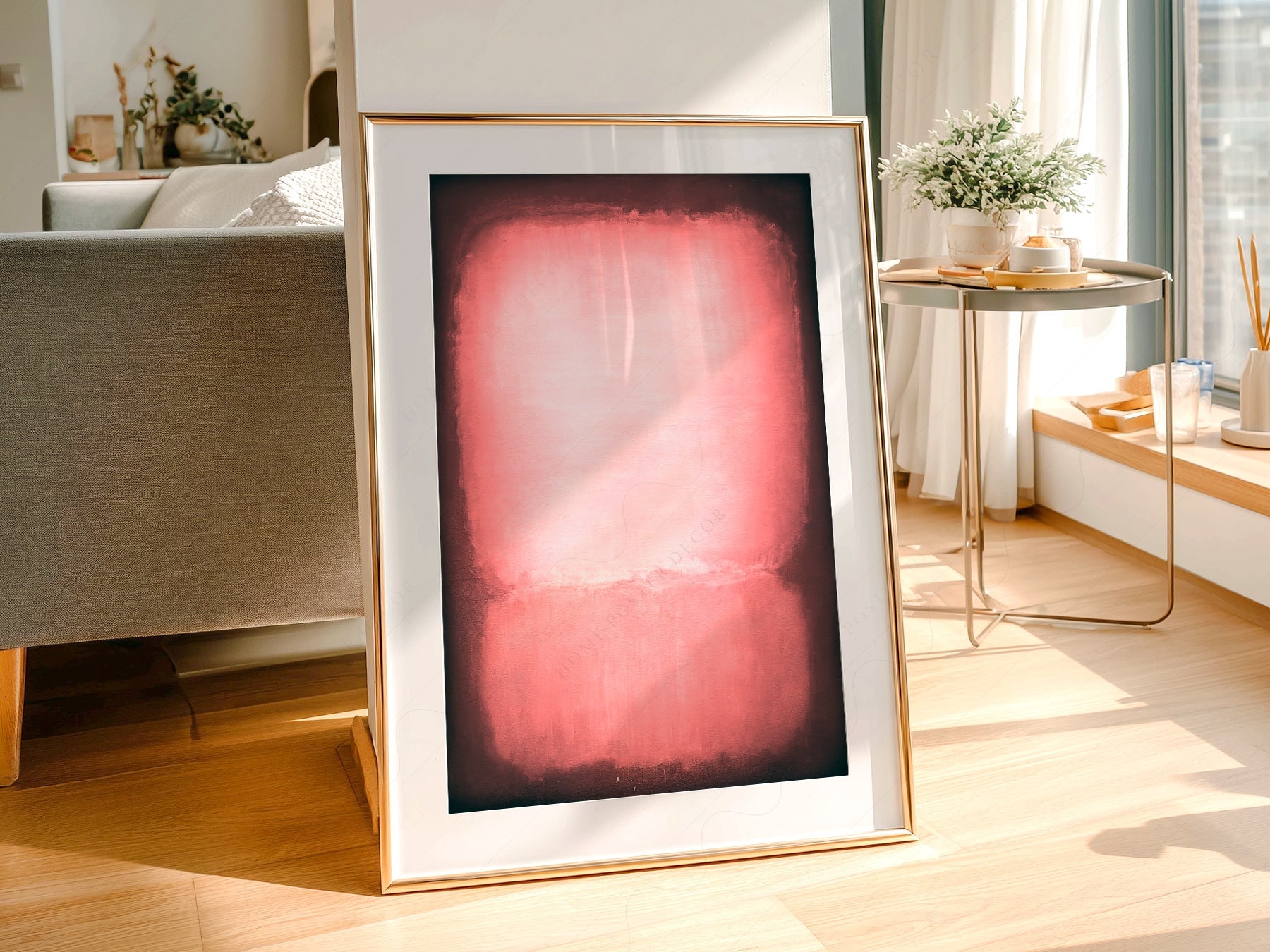 Mark Rothko Untitled Pink and Black Art Print – Abstract Wall Decor