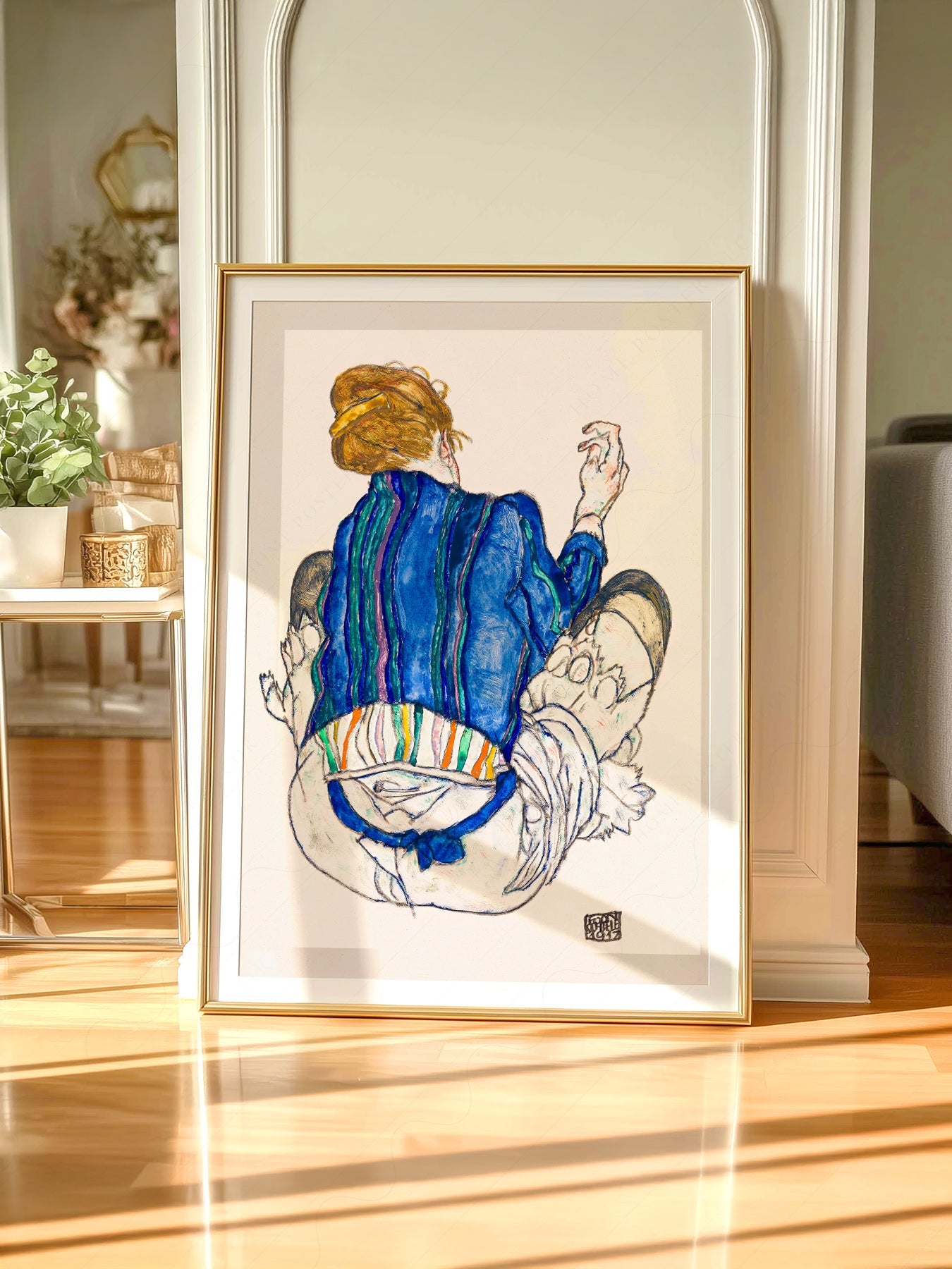 Egon Schiele Seated Woman Back View 1917 Art Print – Expressionist Wall Art