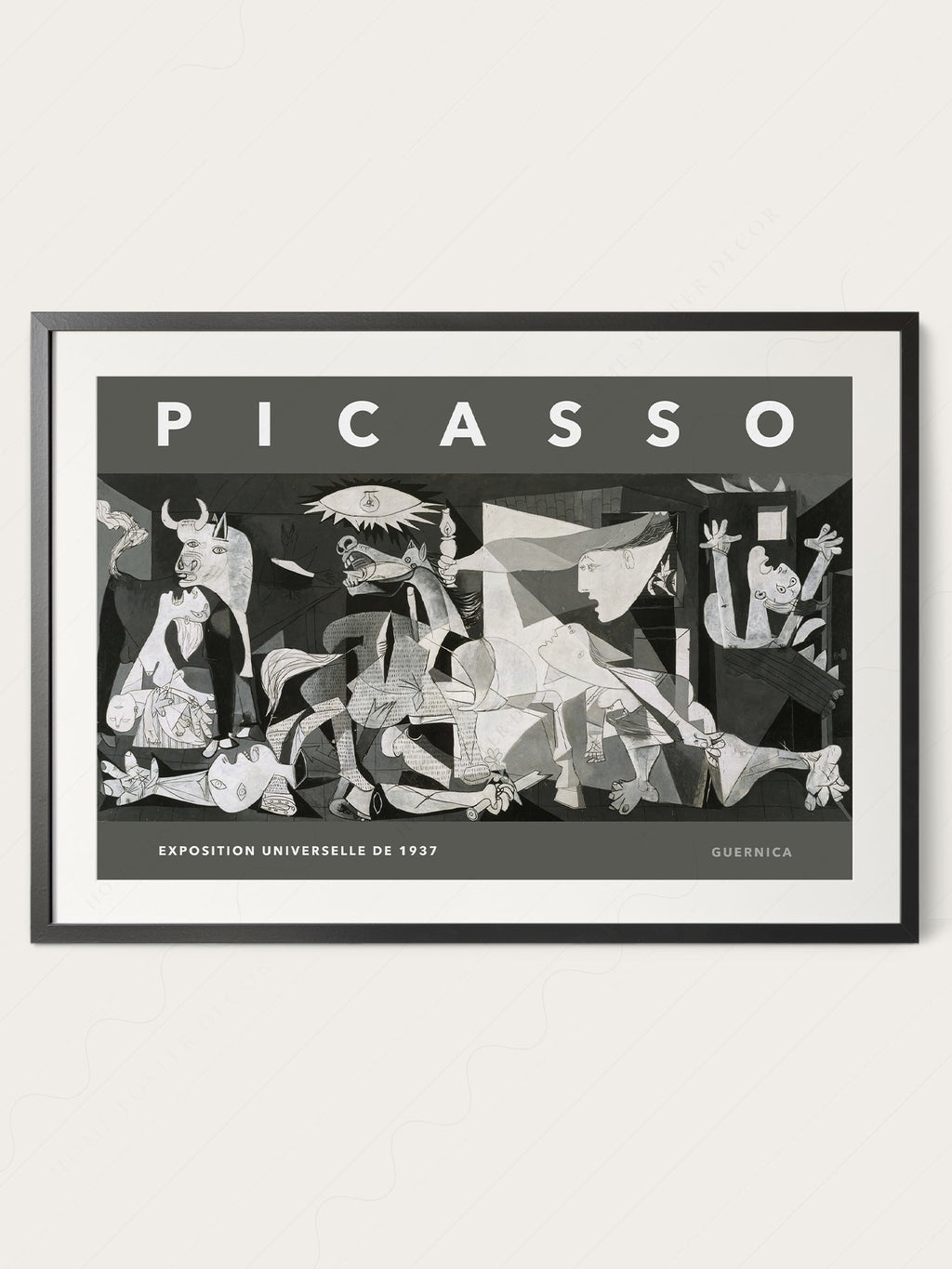 Pablo Picasso Guernica Exhibition Poster – Modern Cubist Wall Art