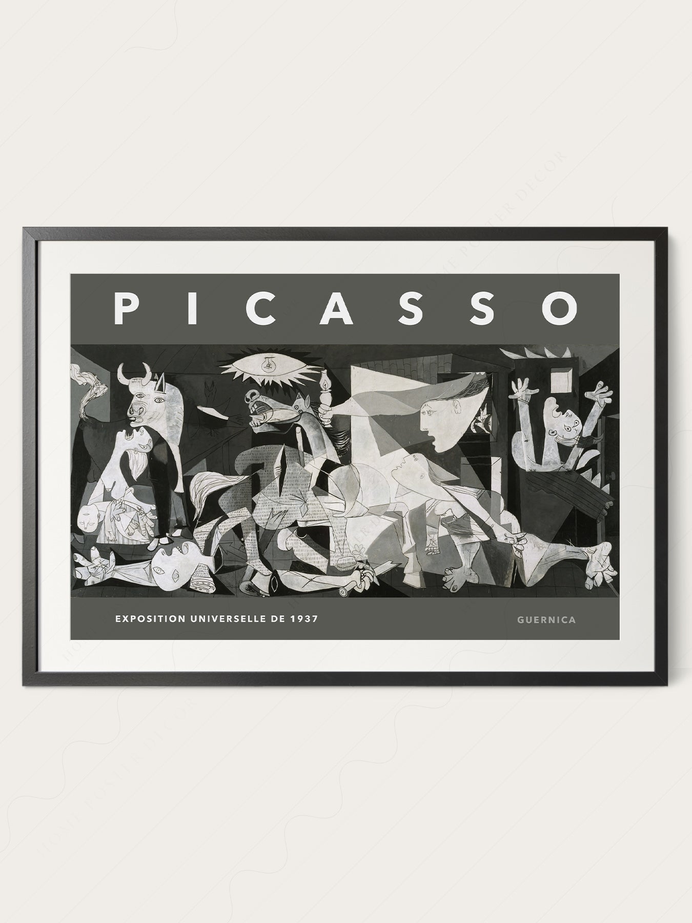 Pablo Picasso Guernica Exhibition Poster – Modern Cubist Wall Art