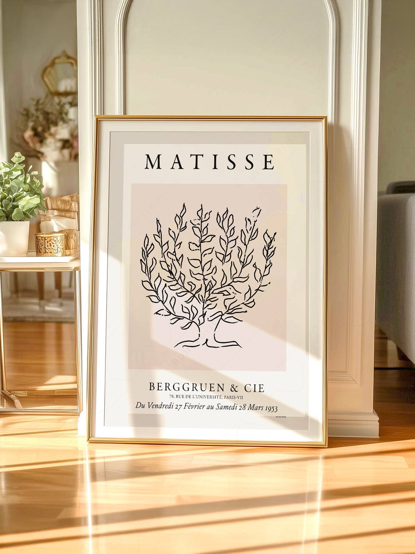 Henri Matisse Tree Drawing Exhibition Poster – Minimalist Line Art Print
