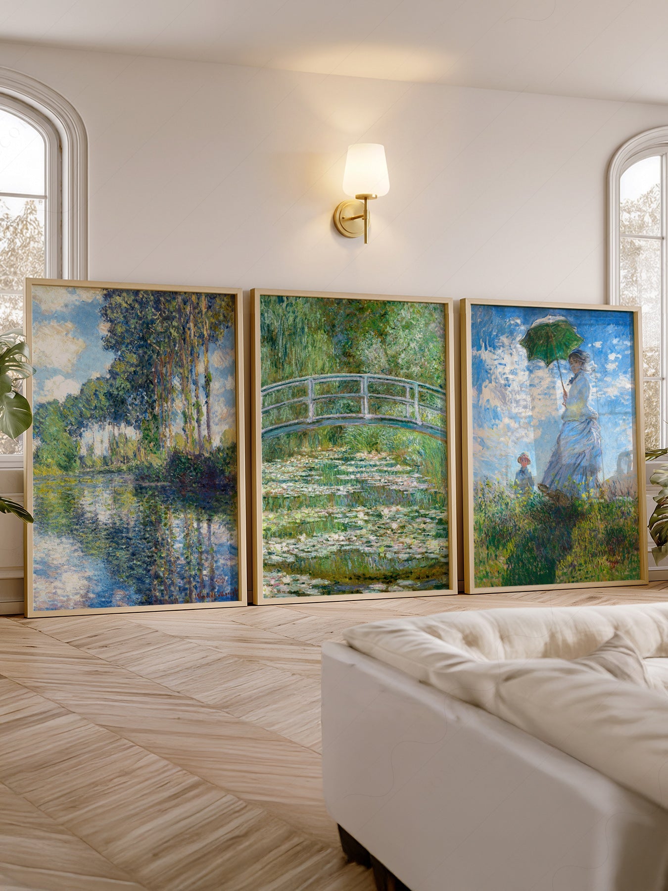 Claude Monet, Set of 3 Prints – Impressionist Wall Art Collection