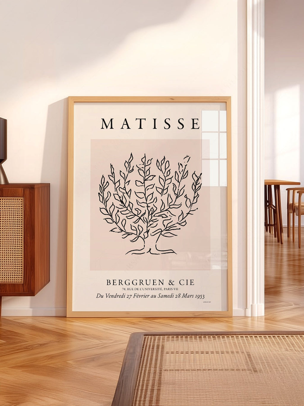 Henri Matisse Tree Drawing Exhibition Poster – Minimalist Line Art Print