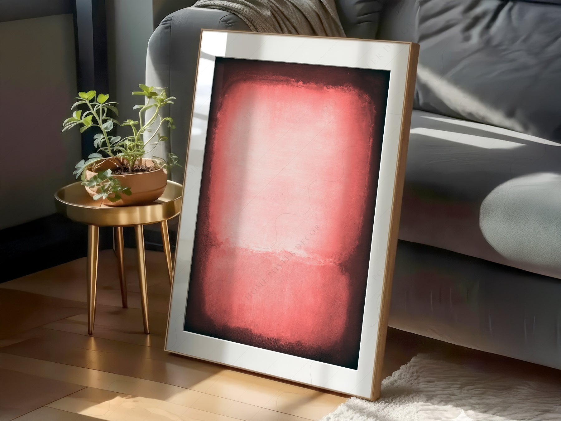 Mark Rothko Untitled Pink and Black Art Print – Abstract Wall Decor