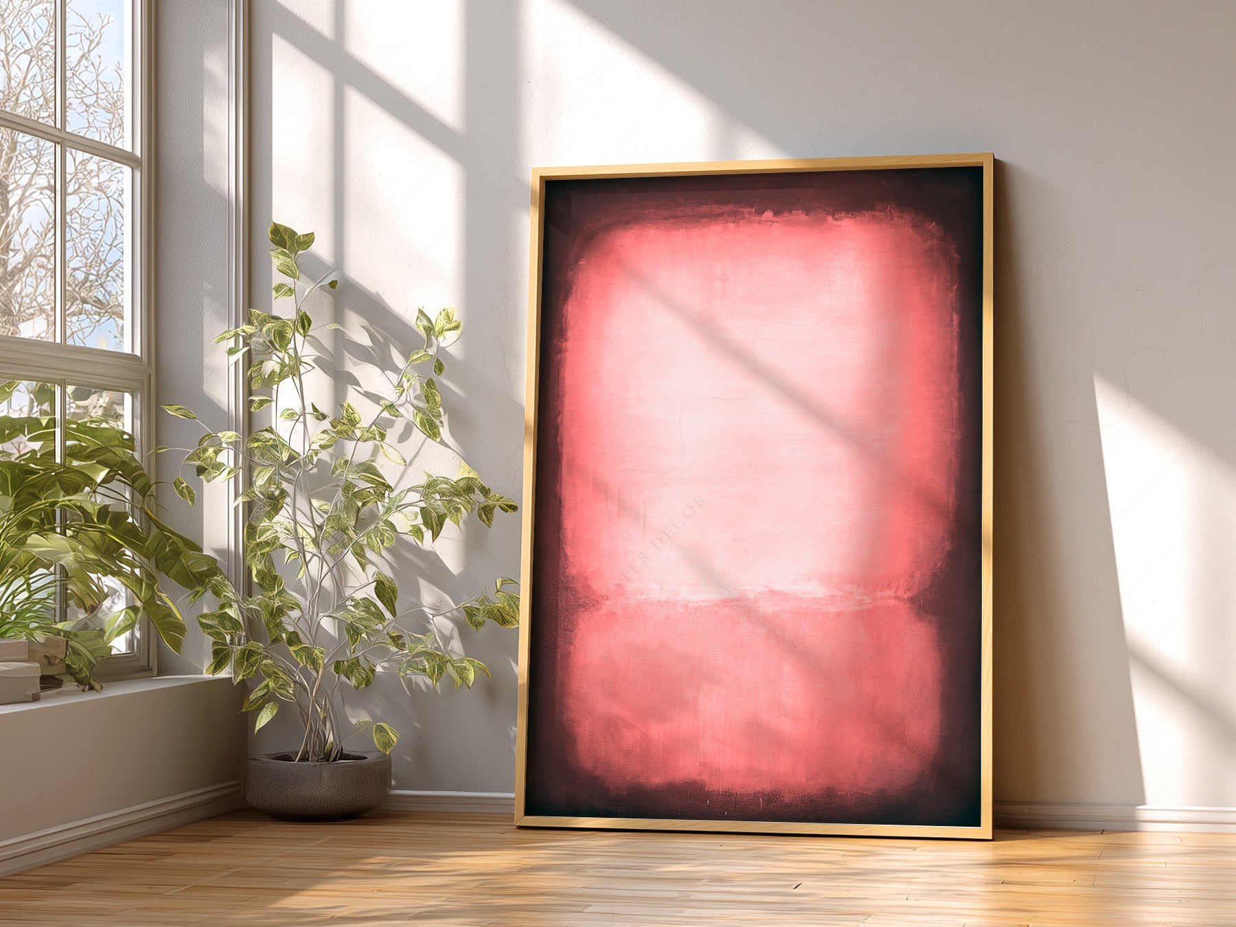 Mark Rothko Untitled Pink and Black Art Print – Abstract Wall Decor