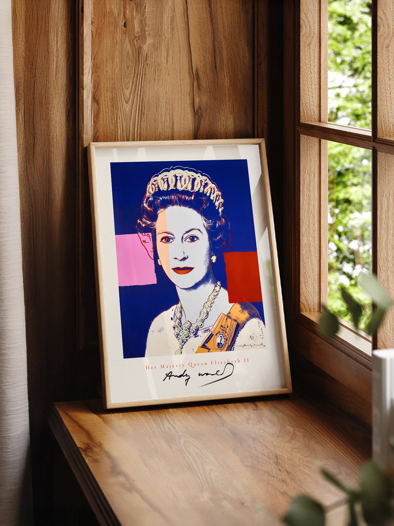 Andy Warhol Queen Elizabeth II Pop Art Print – Modern Wall Art Poster