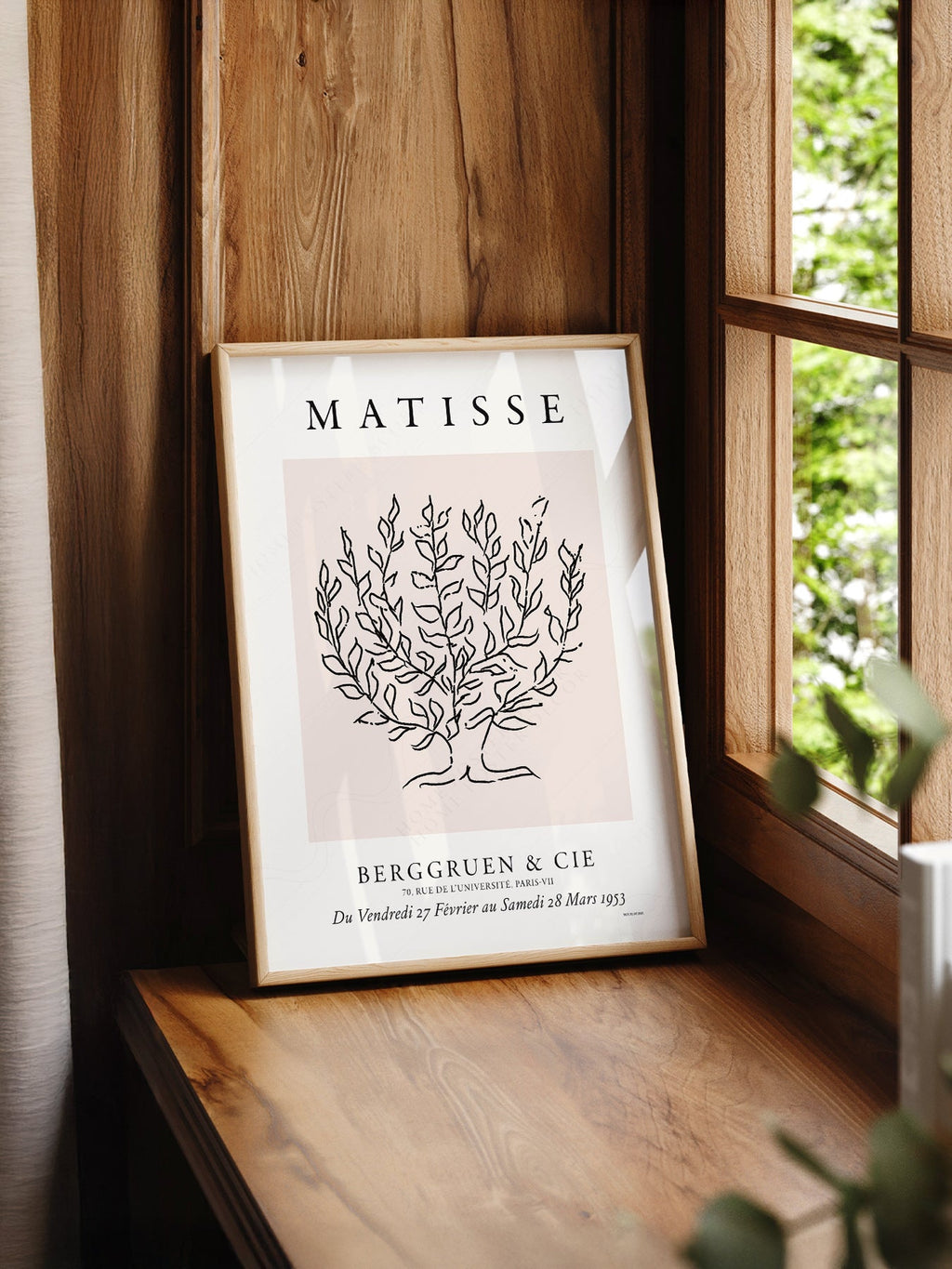 Henri Matisse Tree Drawing Exhibition Poster – Minimalist Line Art Print