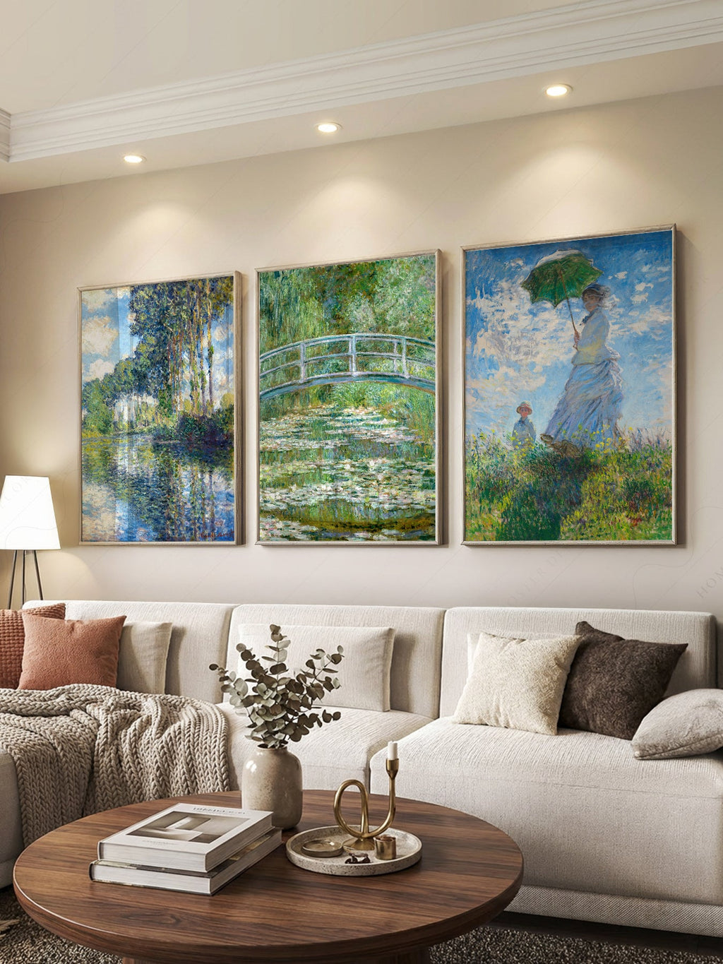 Claude Monet, Set of 3 Prints – Impressionist Wall Art Collection