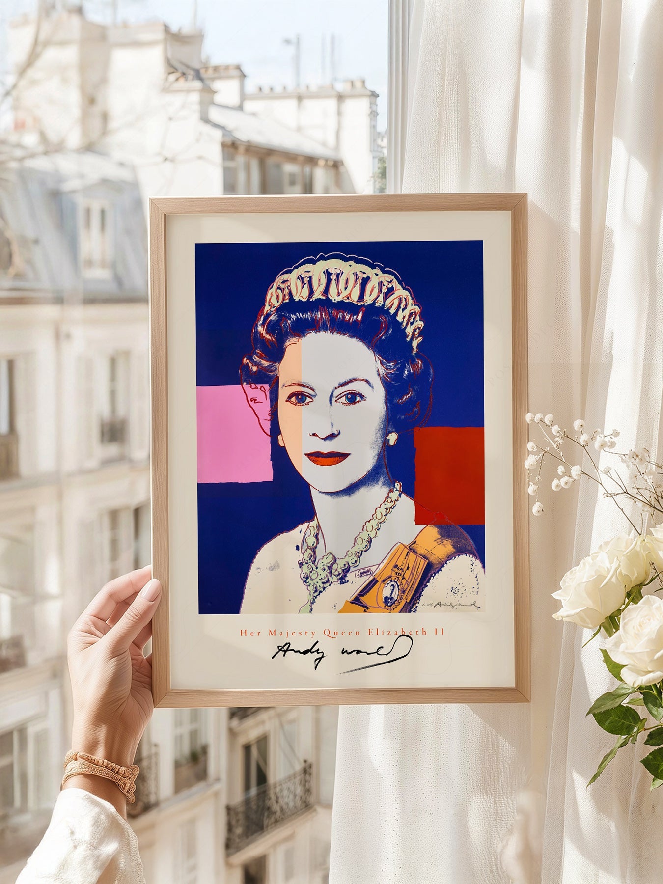 Andy Warhol Queen Elizabeth II Pop Art Print – Modern Wall Art Poster
