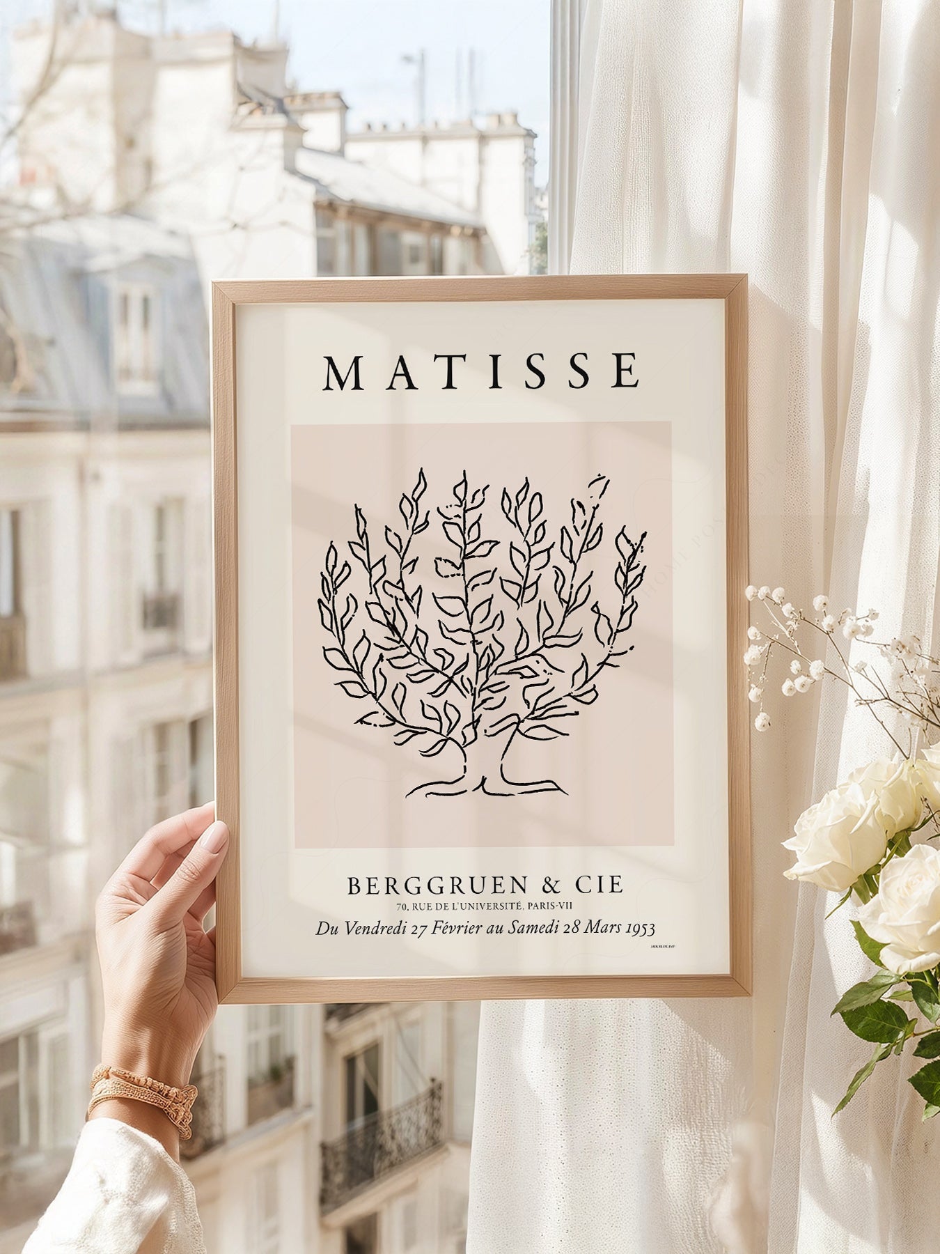 Henri Matisse Tree Drawing Exhibition Poster – Minimalist Line Art Print