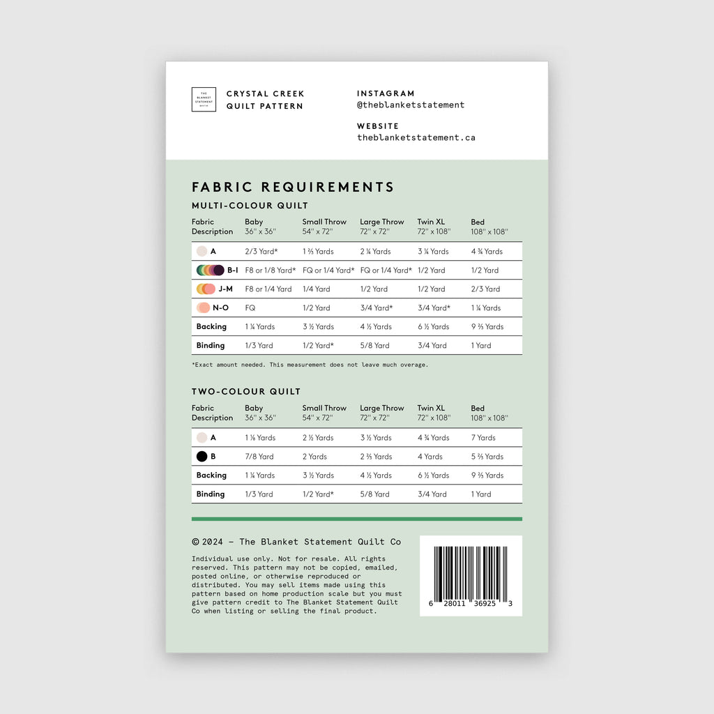 Crystal Creek Quilt Kits