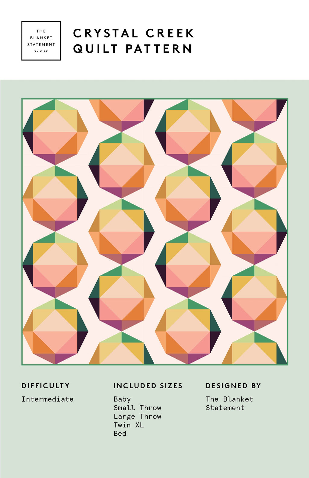 Modèle de courtepointe Crystal Creek par The Blanket Statement 