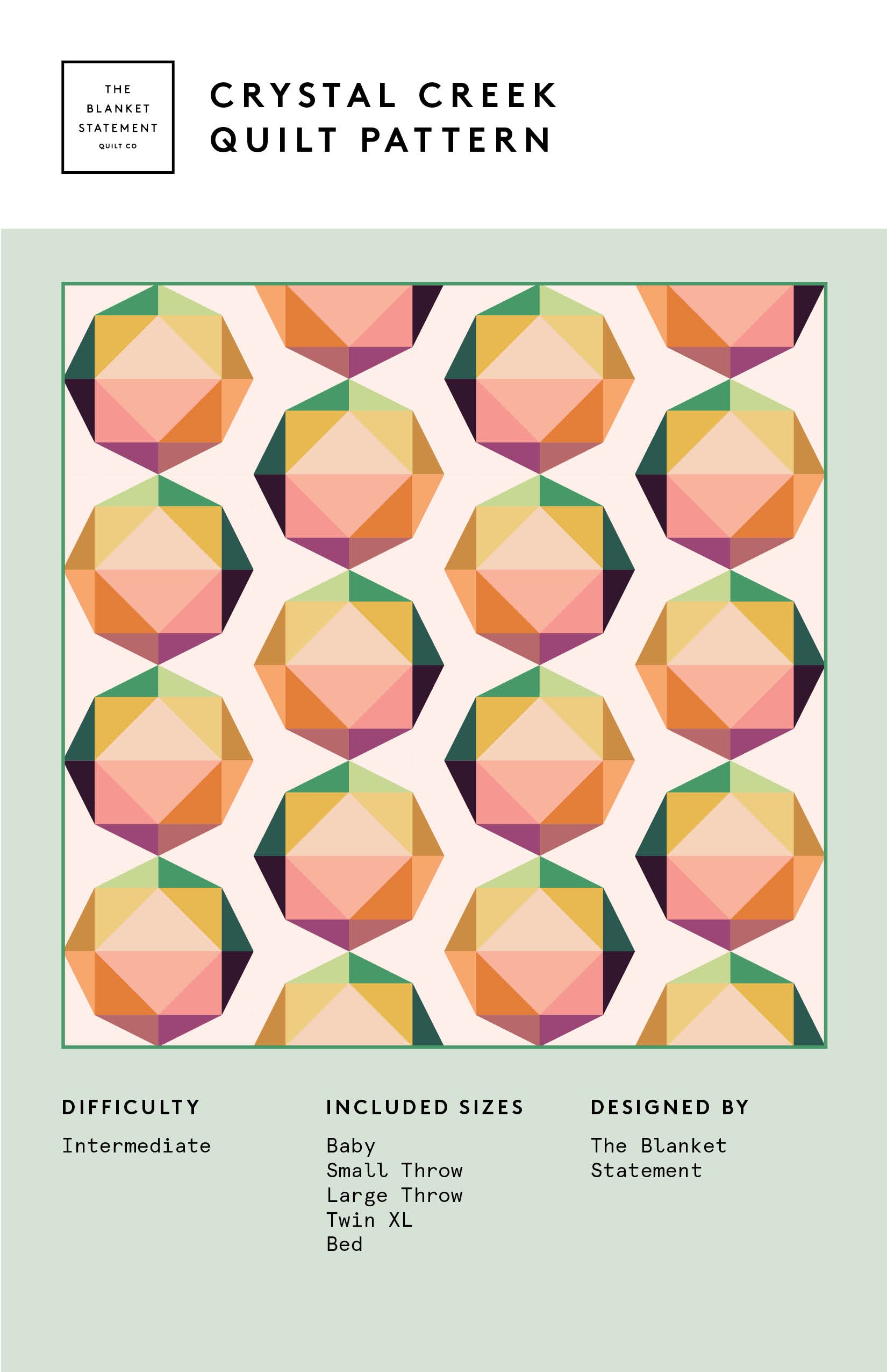 Modèle de courtepointe Crystal Creek par The Blanket Statement 