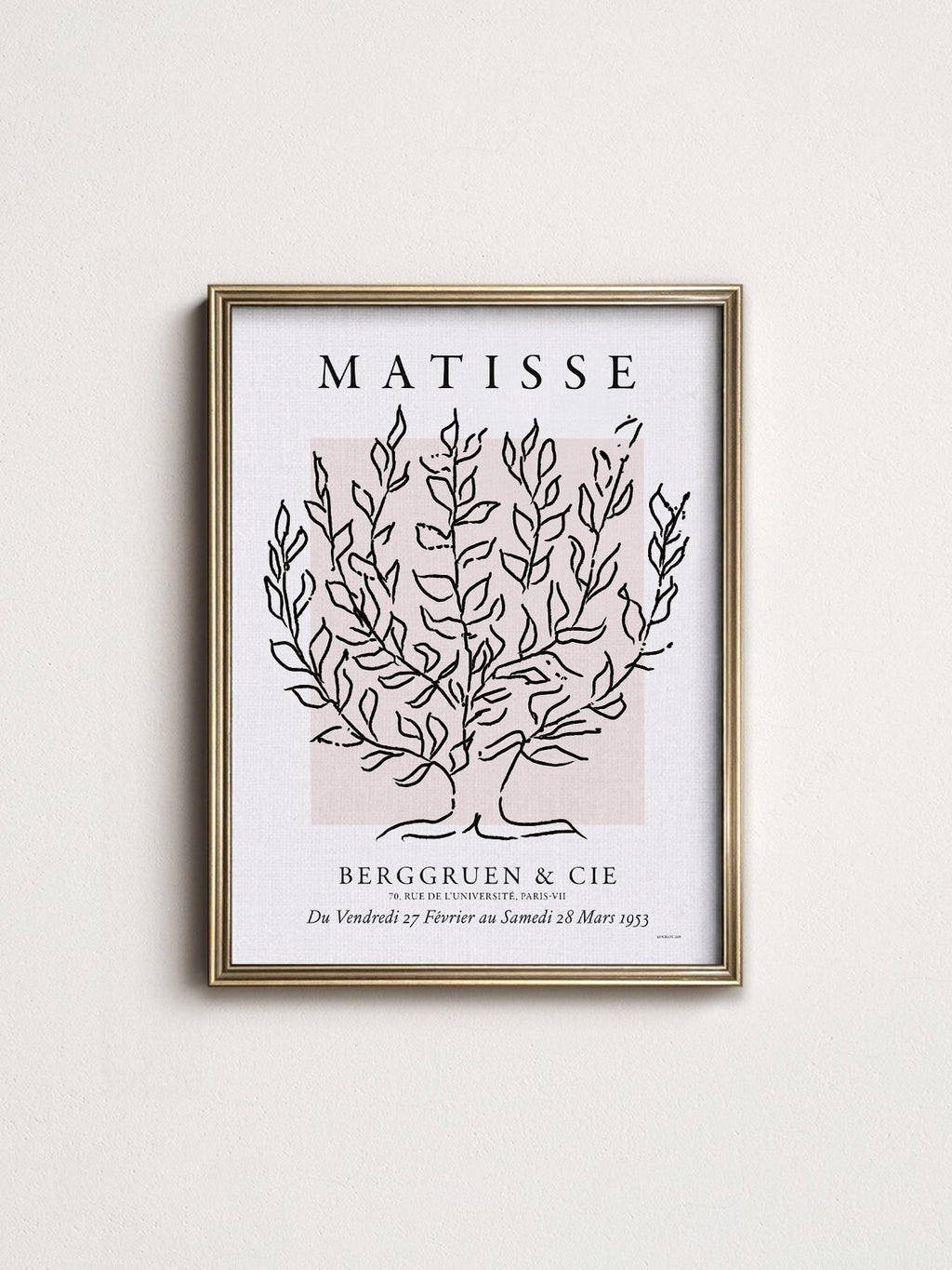 Henri Matisse Le Platane Exhibition Poster – Minimalist Botanical Art
