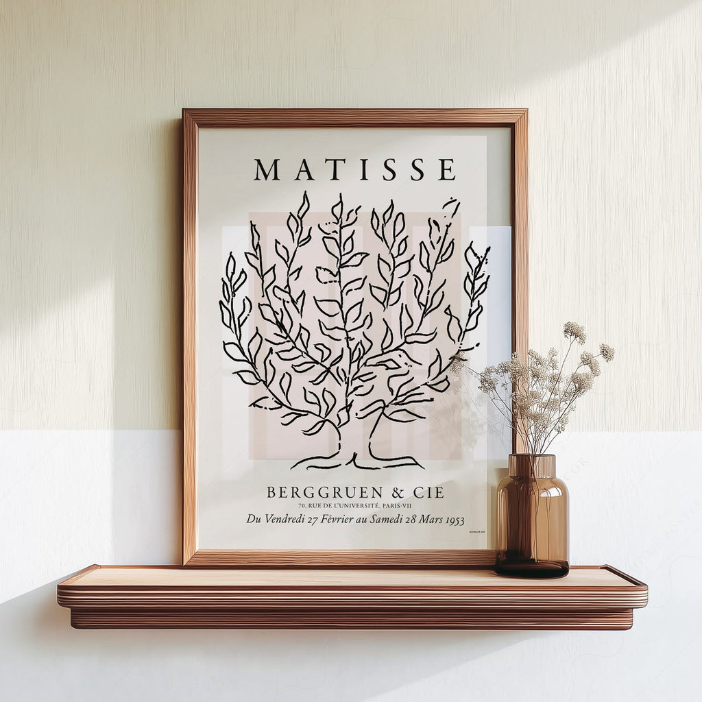 Henri Matisse Le Platane Exhibition Poster – Minimalist Botanical Art