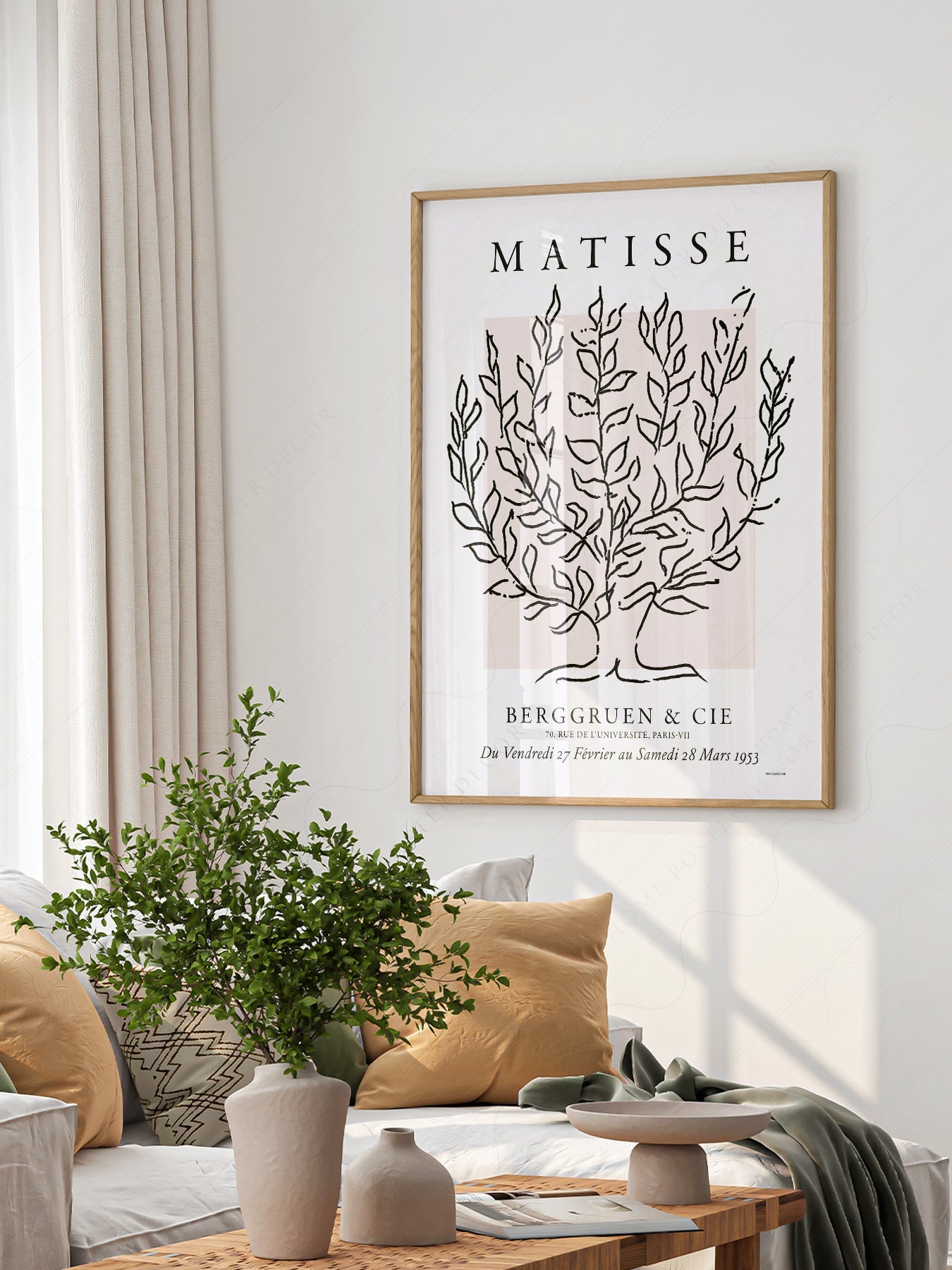 Henri Matisse Le Platane Exhibition Poster – Minimalist Botanical Art