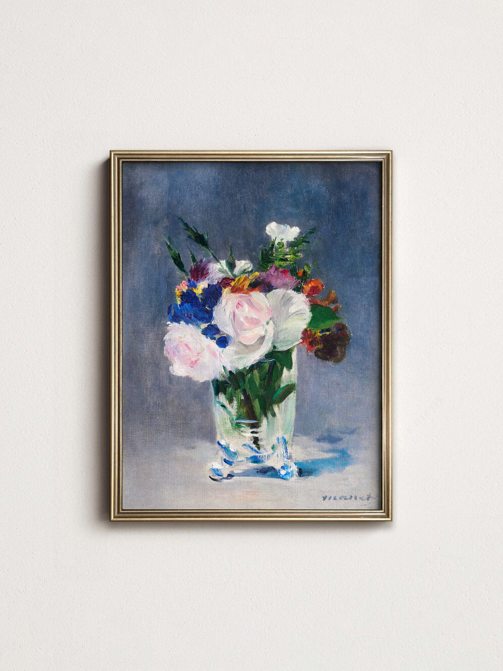 Édouard Manet Flowers in a Crystal Vase Print – Impressionist Wall Art