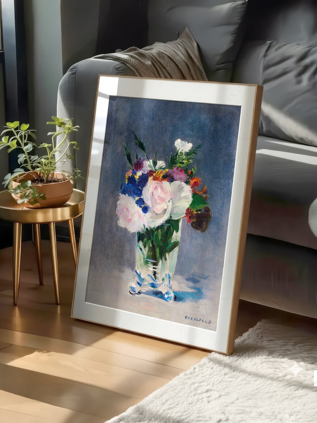 Édouard Manet Flowers in a Crystal Vase Print – Impressionist Wall Art