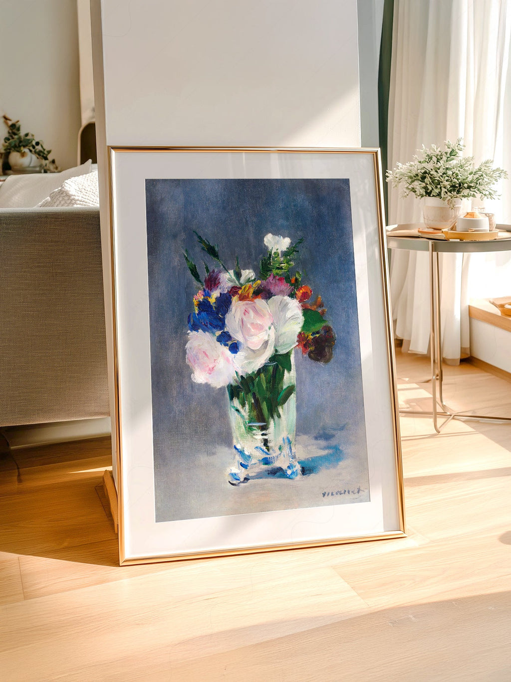 Édouard Manet Flowers in a Crystal Vase Print – Impressionist Wall Art