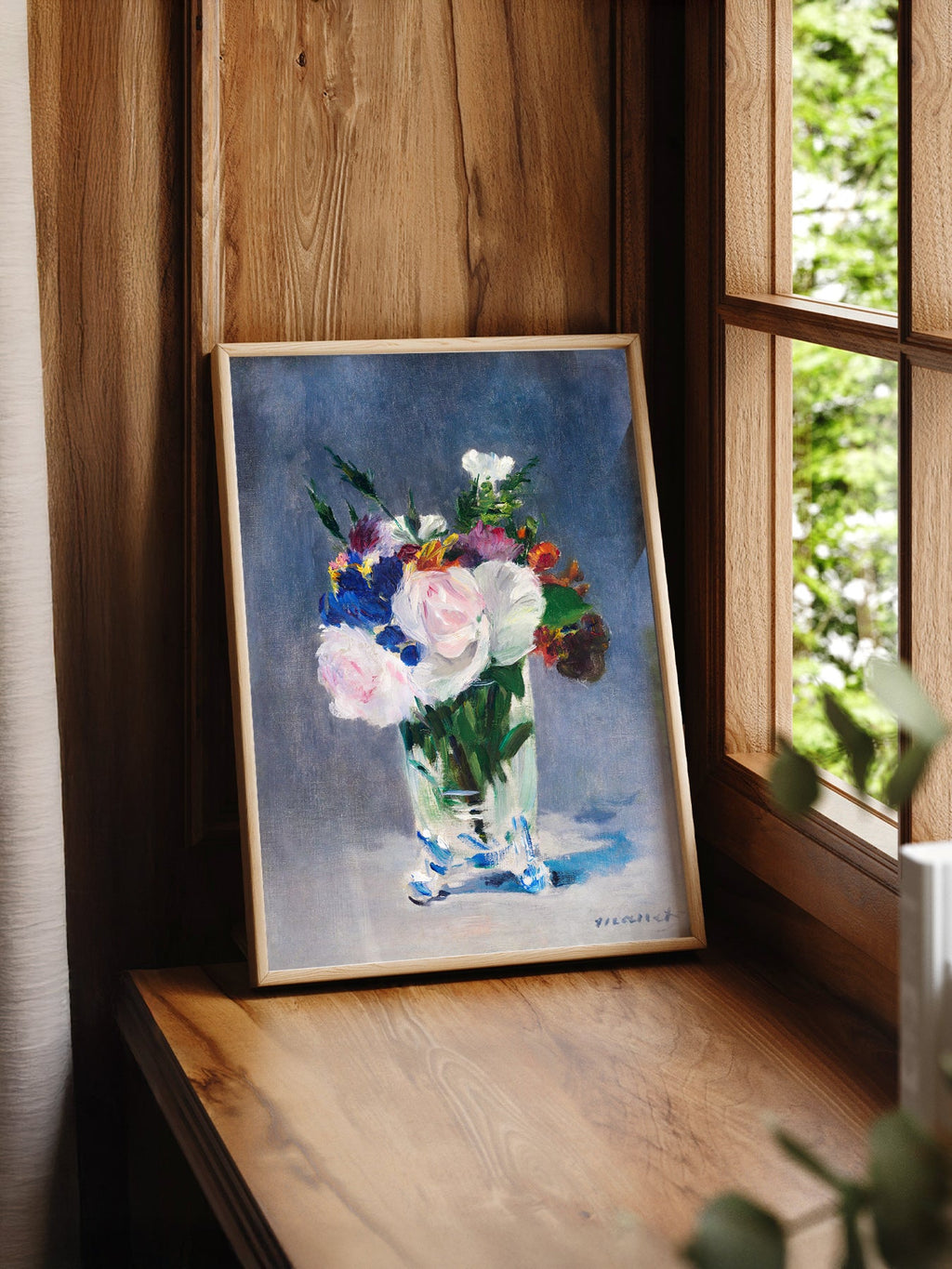Édouard Manet Flowers in a Crystal Vase Print – Impressionist Wall Art