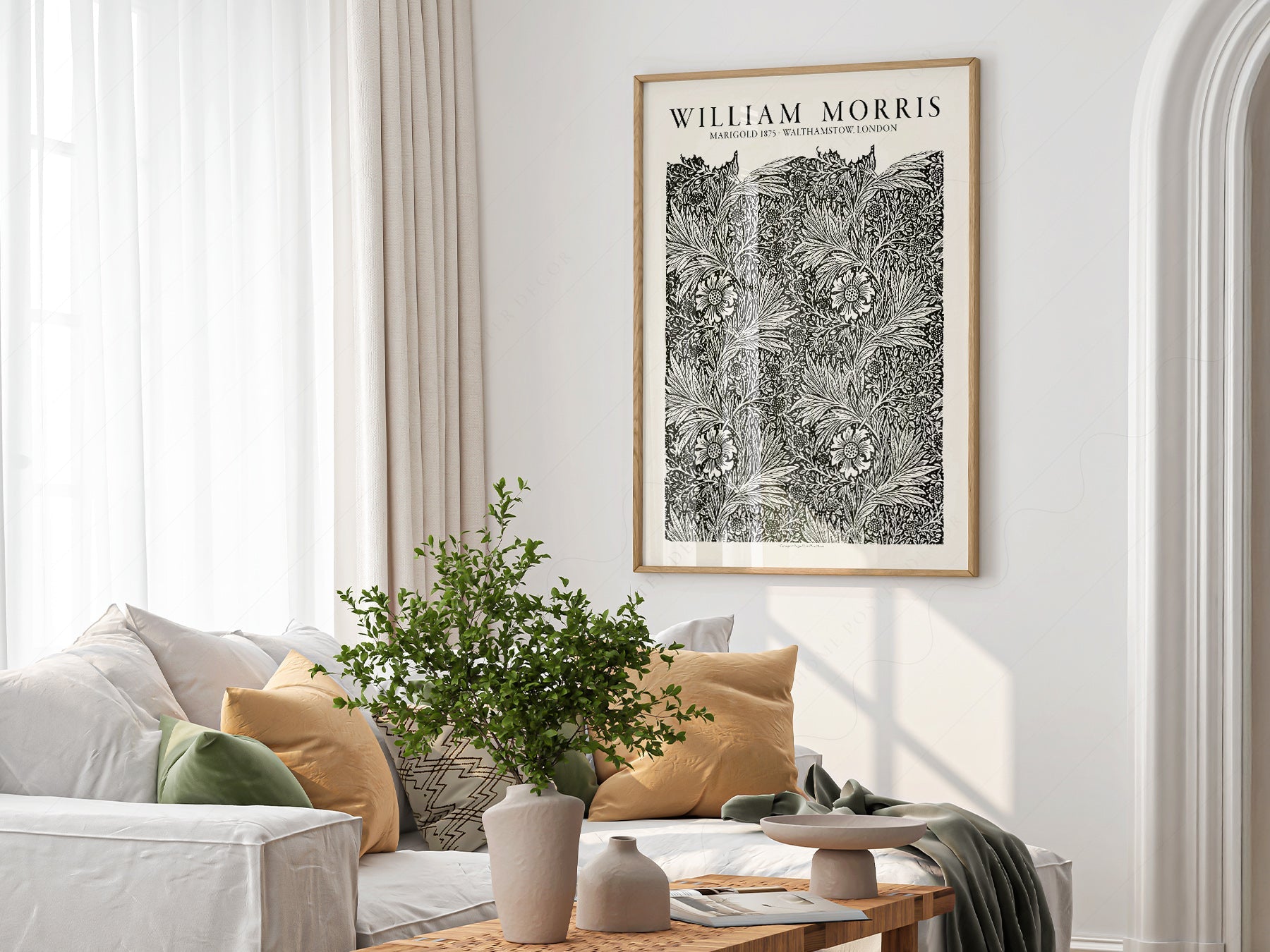 William Morris Marigold 1875 Art Print – Arts and Crafts Wall Decor