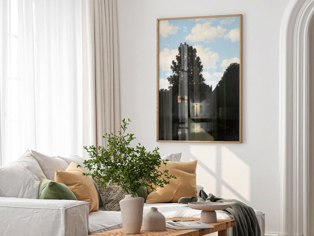 René Magritte Empire of Light Art Print – Surrealist Wall Art Poster