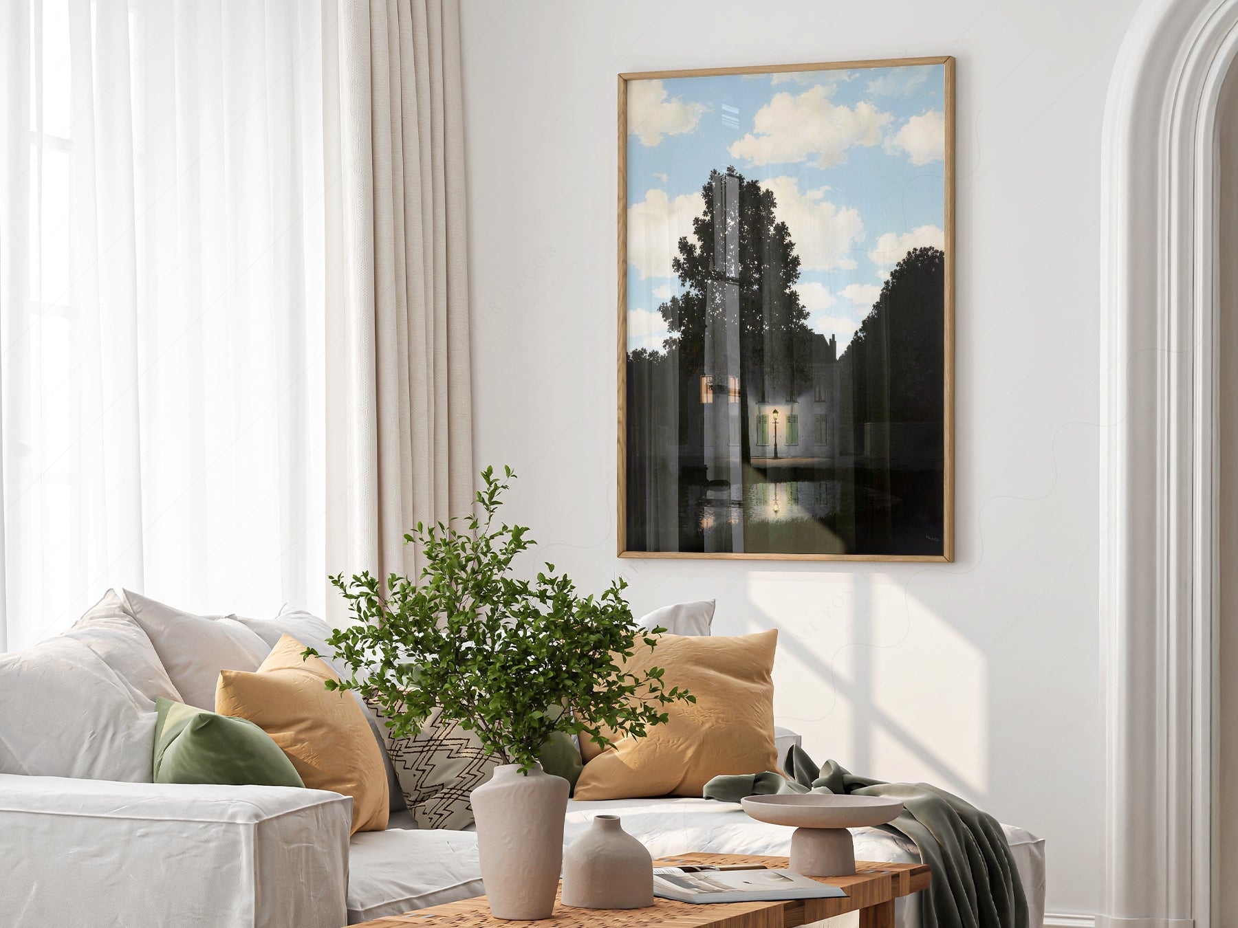René Magritte Empire of Light Art Print – Surrealist Wall Art Poster