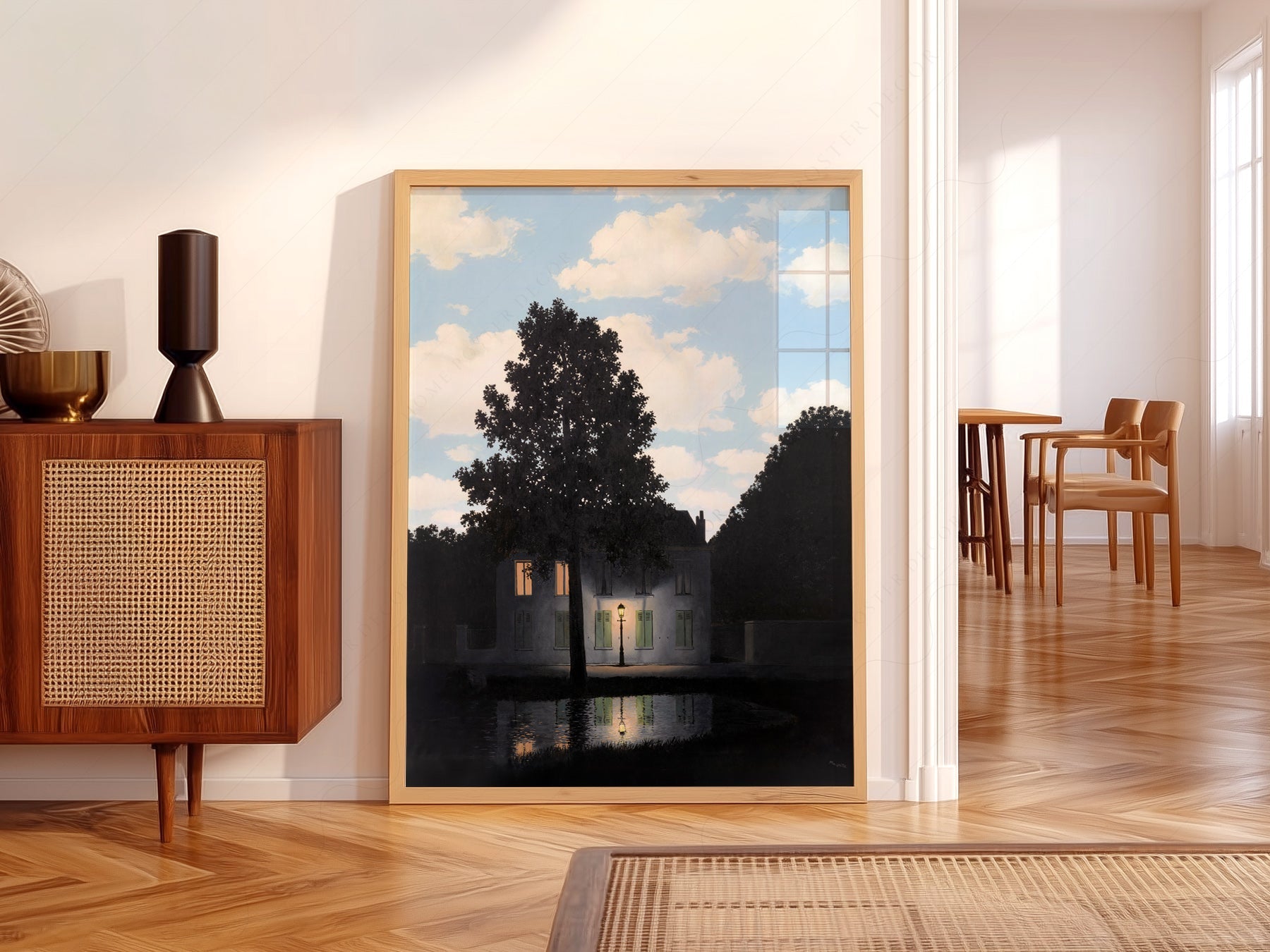 René Magritte Empire of Light Art Print – Surrealist Wall Art Poster