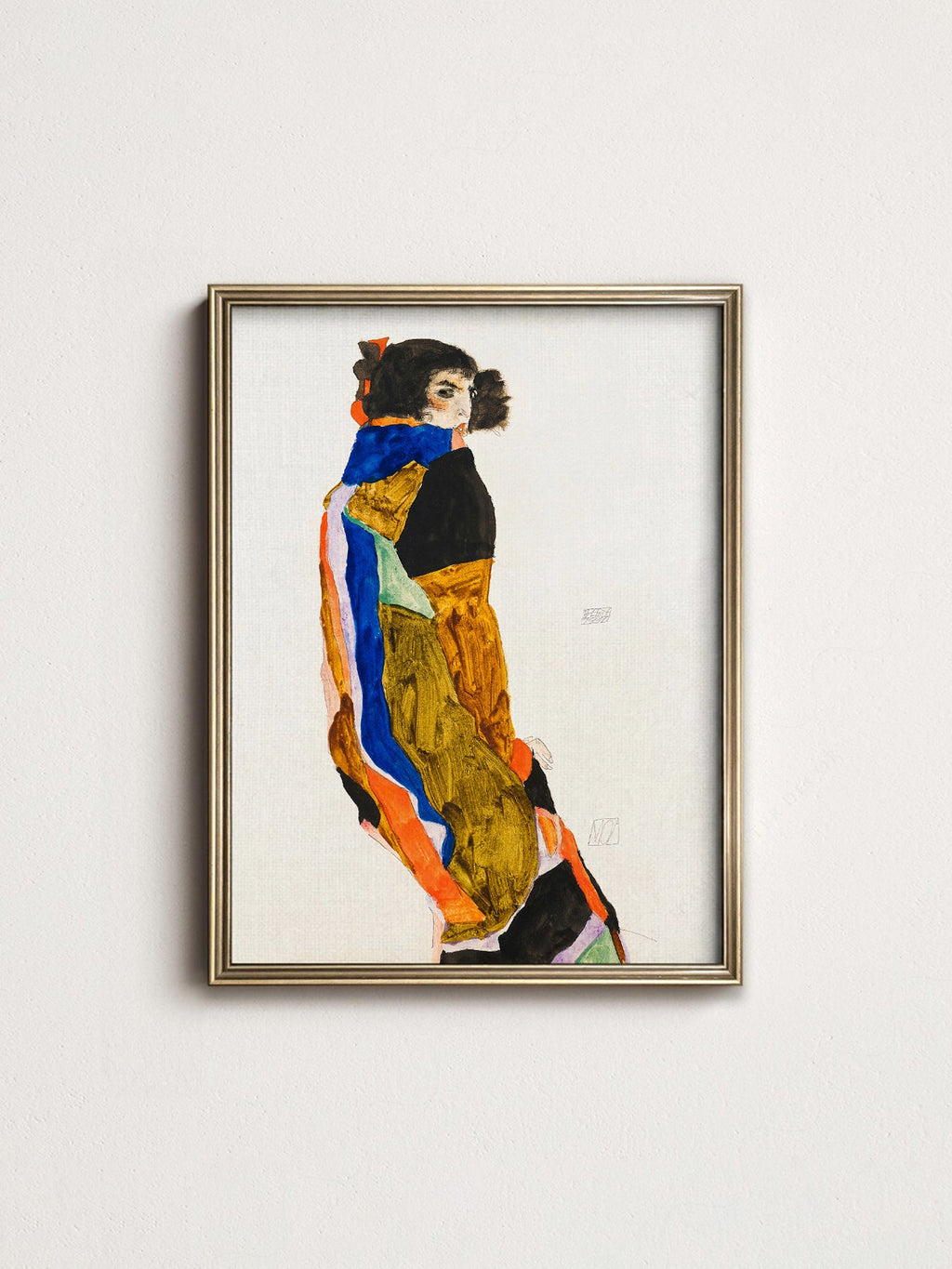 Egon Schiele Moa Art Print – Expressionist Figure Wall Art Poster