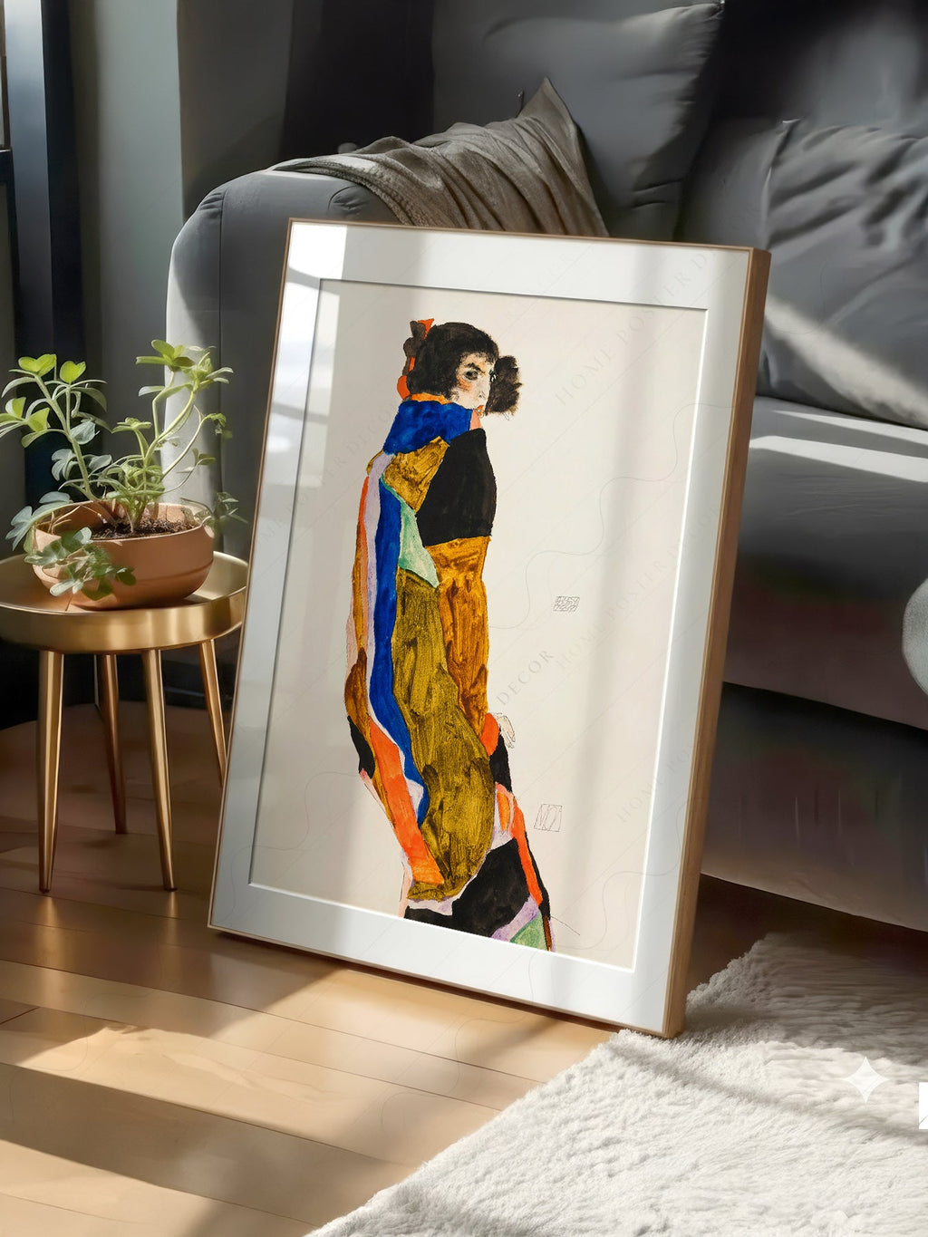 Egon Schiele Moa Art Print – Expressionist Figure Wall Art Poster