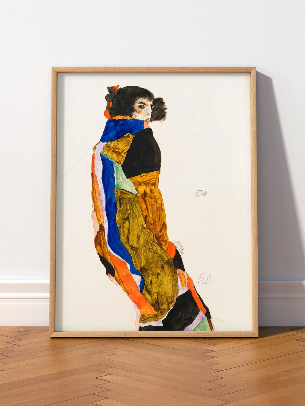 Egon Schiele Moa Art Print – Expressionist Figure Wall Art Poster