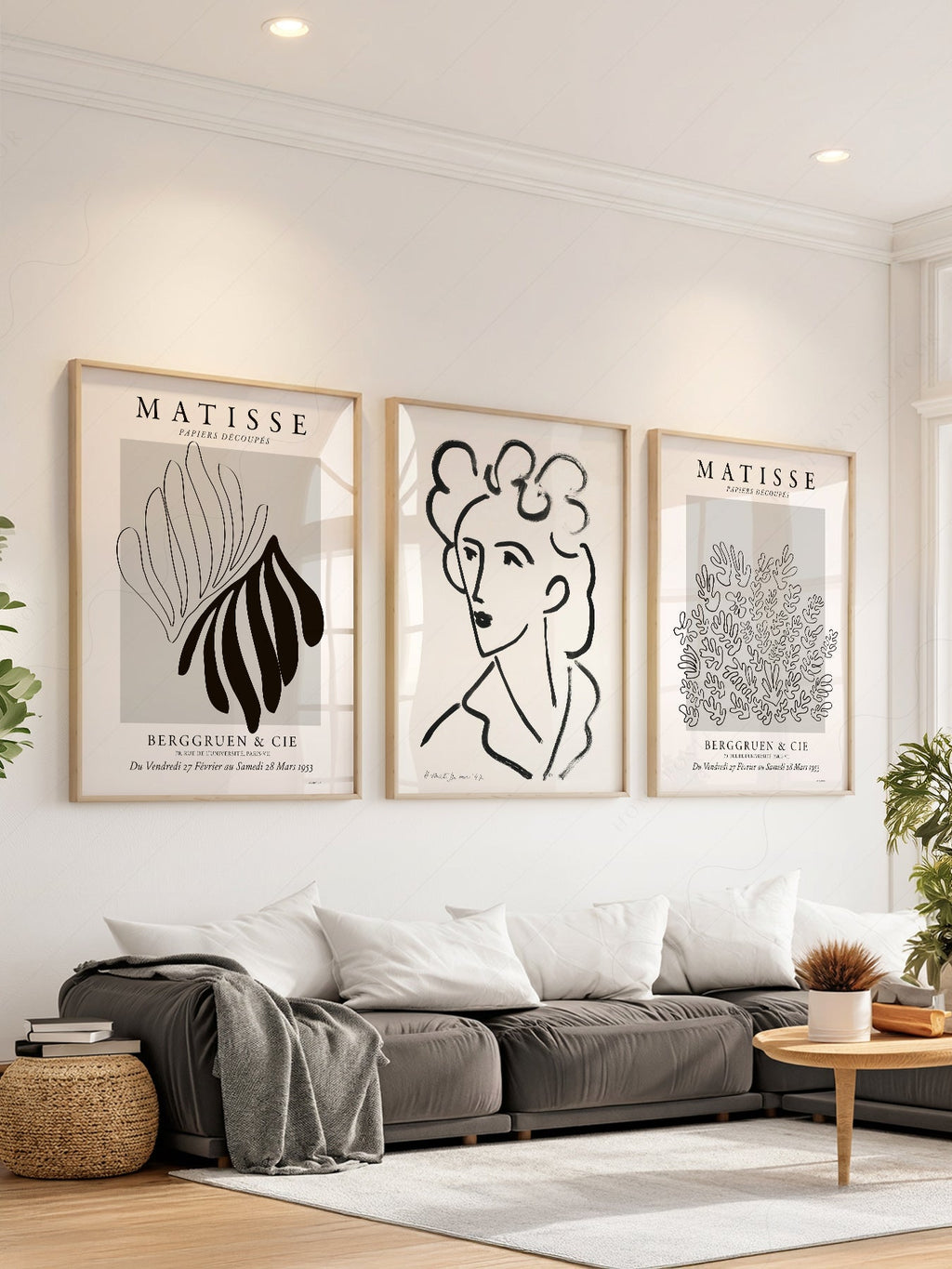 Henri Matisse Gallery Wall Set of 3 Prints – Mid Century Modern Wall Art