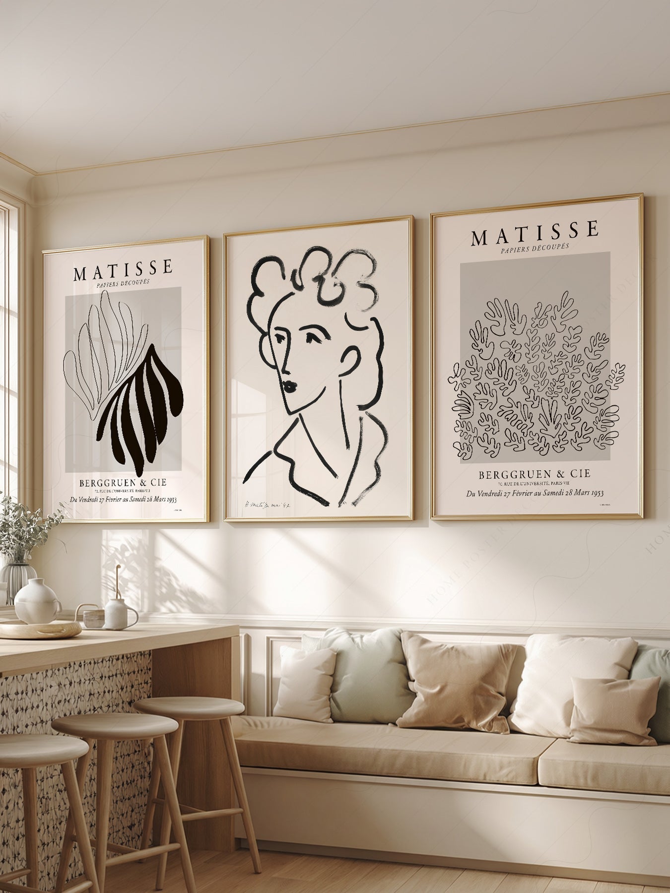 Henri Matisse Gallery Wall Set of 3 Prints – Mid Century Modern Wall Art