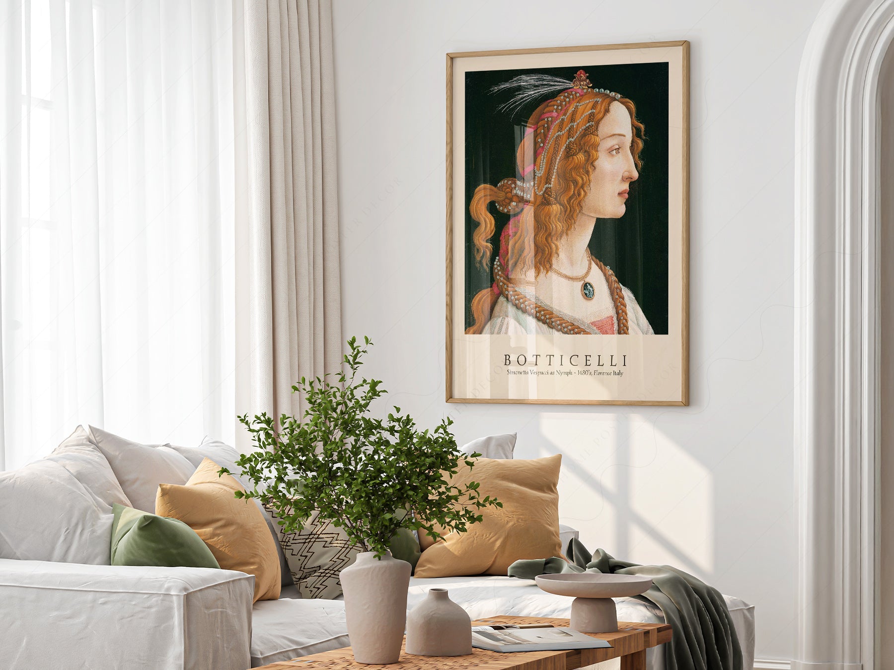 Sandro Botticelli Simonetta Vespucci Art Print – Renaissance Wall Decor