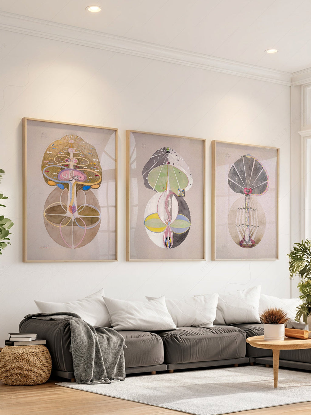 Hilma af Klint The Ten Largest Set of 3 Prints – Abstract Spiritual Art