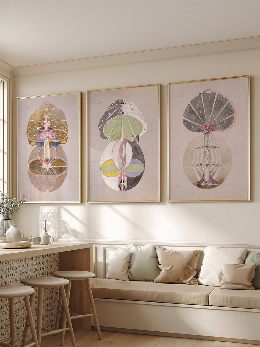 Hilma af Klint The Ten Largest Set of 3 Prints – Abstract Spiritual Art