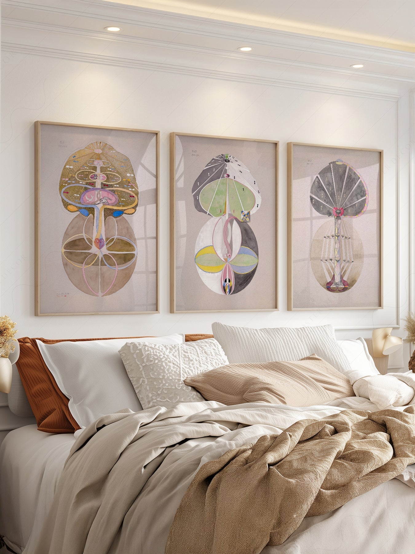Hilma af Klint The Ten Largest Set of 3 Prints – Abstract Spiritual Art