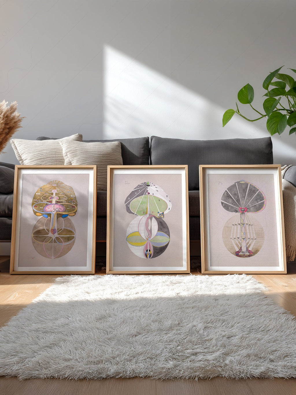 Hilma af Klint The Ten Largest Set of 3 Prints – Abstract Spiritual Art