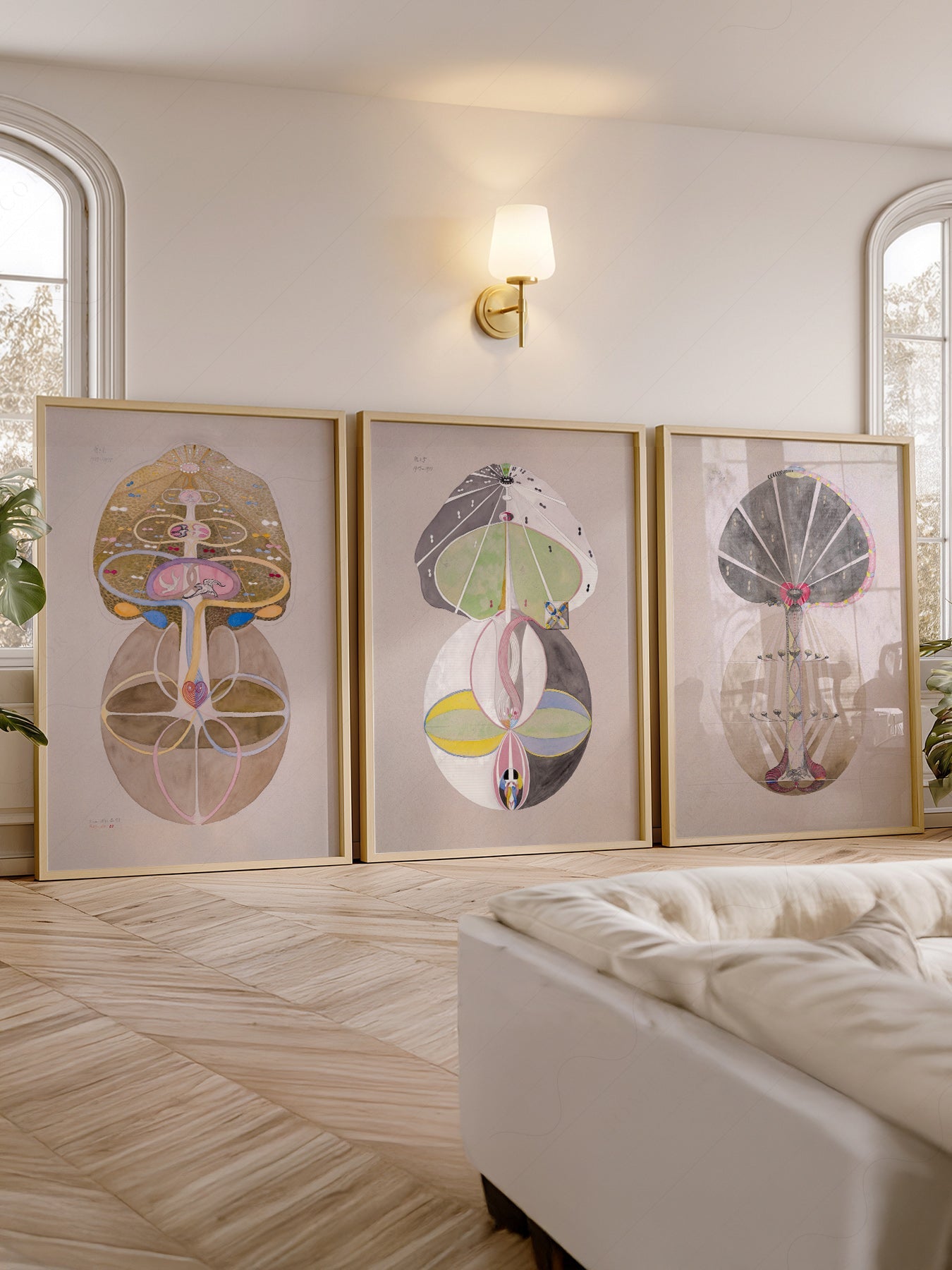 Hilma af Klint The Ten Largest Set of 3 Prints – Abstract Spiritual Art