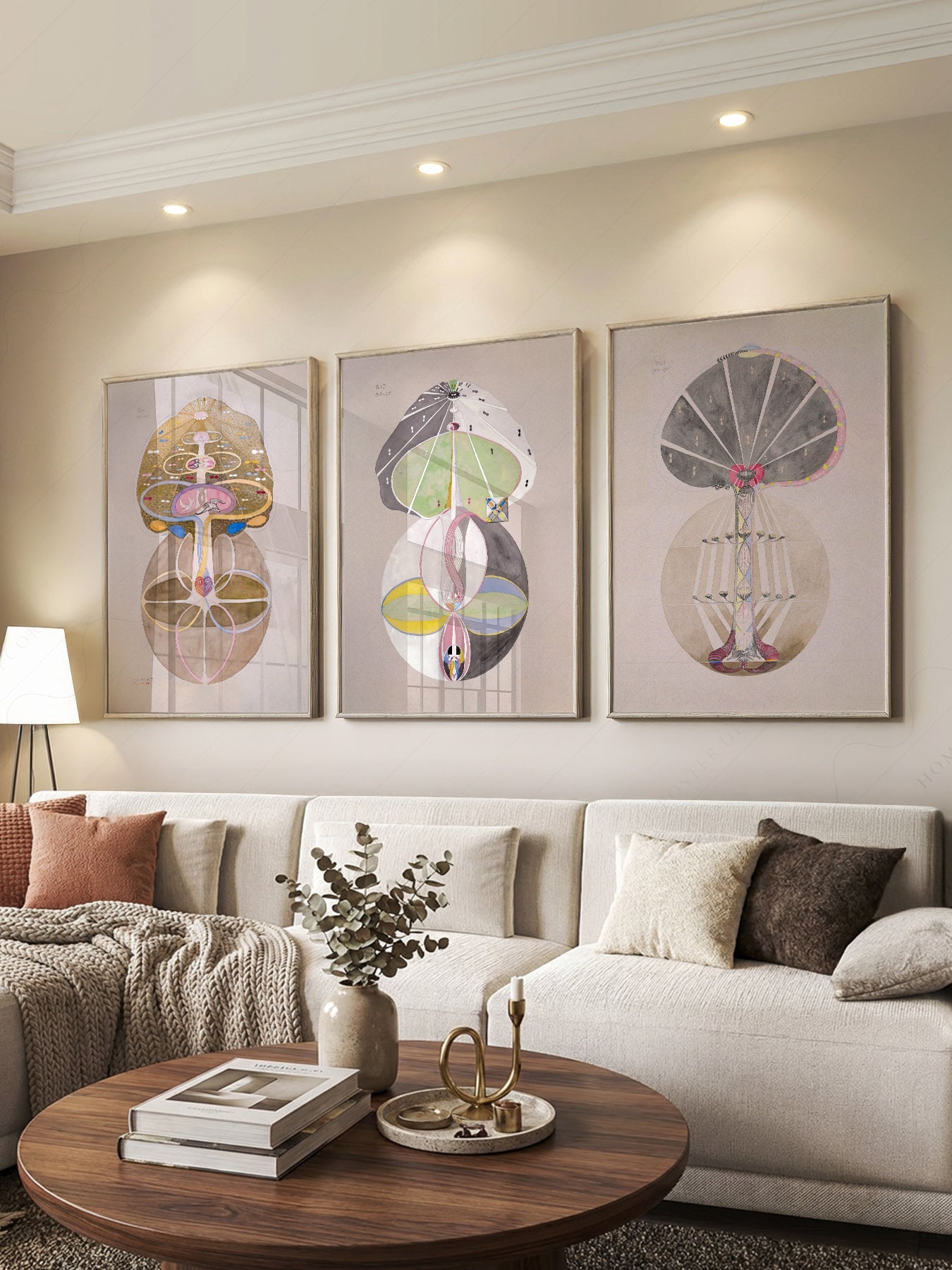Hilma af Klint The Ten Largest Set of 3 Prints – Abstract Spiritual Art
