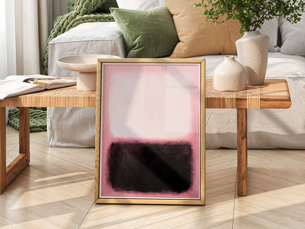 Mark Rothko Pink and Black Untitled Art Print – Abstract Expressionist Poster