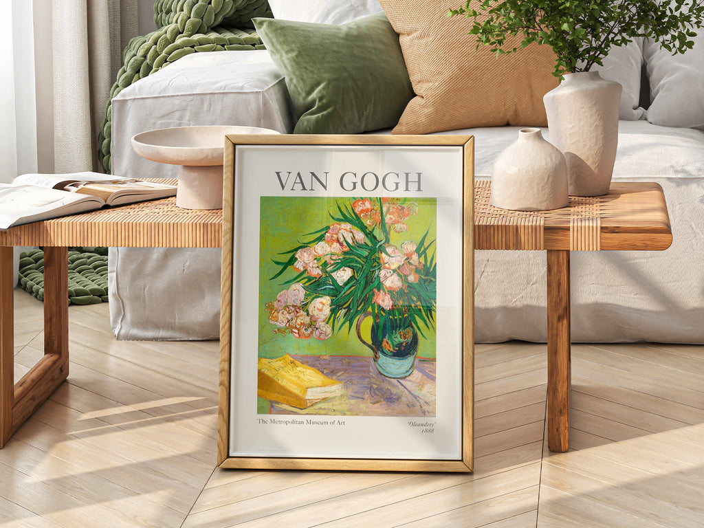 Vincent Van Gogh Oleanders Art Print – Famous Painting Wall Poster