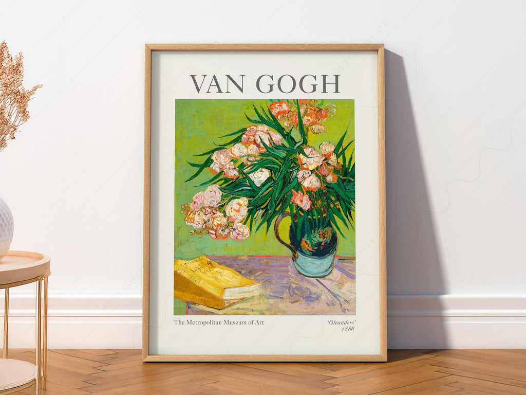 Vincent Van Gogh Oleanders Art Print – Famous Painting Wall Poster